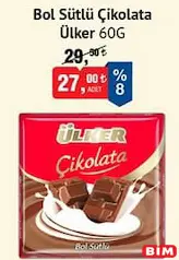 ÜLKER BOL SÜTLÜ ÇİKOLATA 60 G